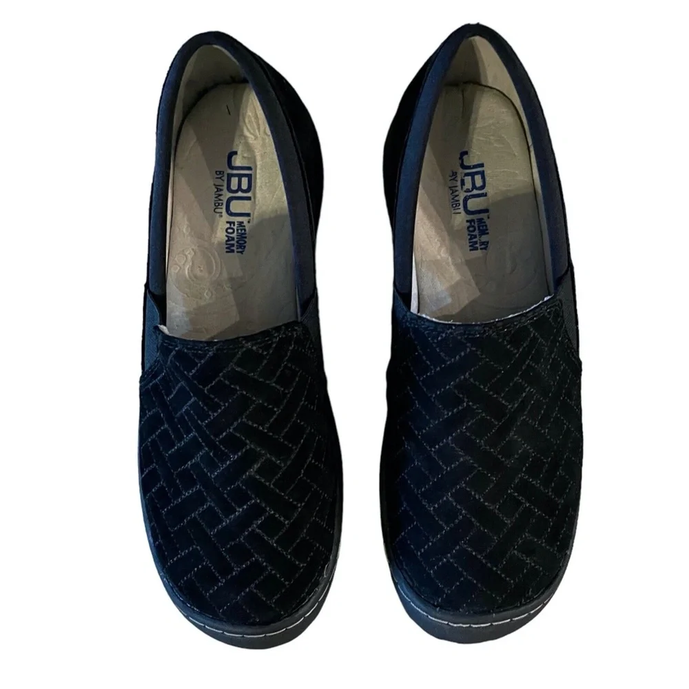 JBU by JAMBU Womens Cherry Hill Shoes Size‎ 6.5 Black Leather Slip On Shoe